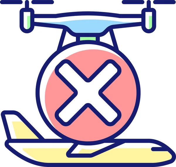 Drone Flying Aircraft Icon — Stock Vector