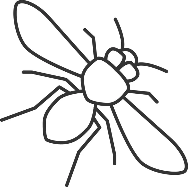 Іконка Бджоли Пасіки Контурному Стилі — стоковий вектор