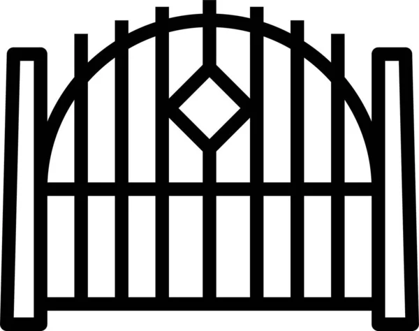 Stängsel Gate18 Ingång Ikon — Stock vektor