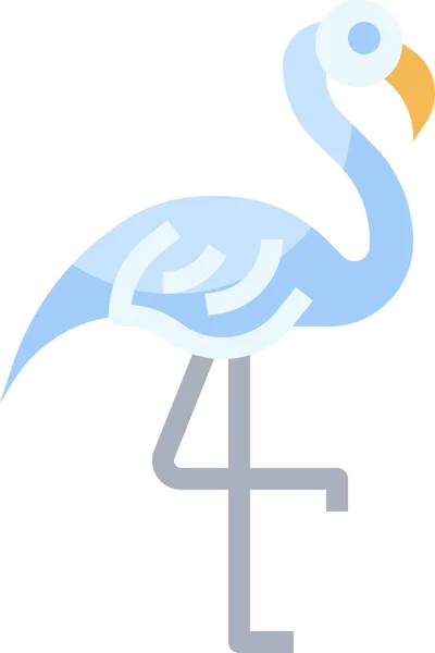 Djur Flamingo Rike Ikon Platt Stil — Stock vektor