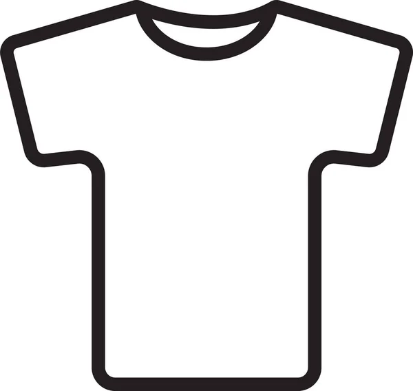 Kleidung Hemd Sportliche Ikone Outline Stil — Stockvektor