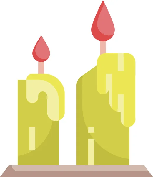 Candle Miscellaneous Candles Icon — Stock Vector