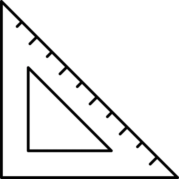 Protractor Geometry Measure Icon — Stock Vector