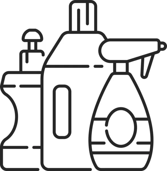 Cleaner Spray Detergent Bottle Icon Outline Style — 图库矢量图片