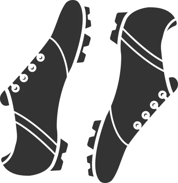 Boot Cleats Εικονίδιο Πόδι Στερεό Στυλ — Διανυσματικό Αρχείο