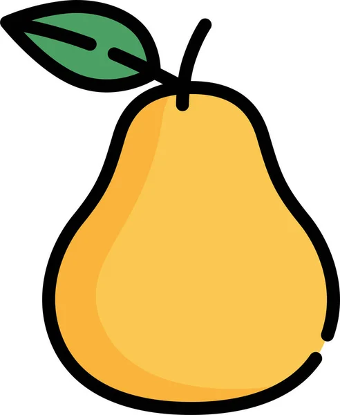 Ikona Świeżych Owoców Gruszki — Wektor stockowy