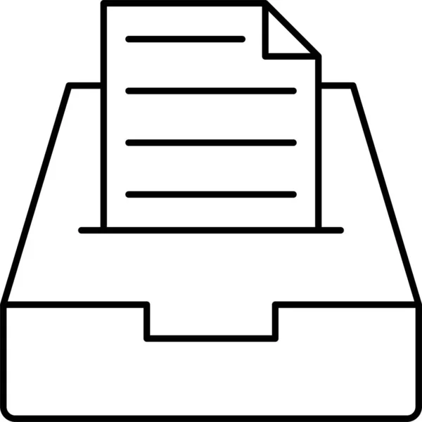 Schubladenarchiv Symbol — Stockvektor