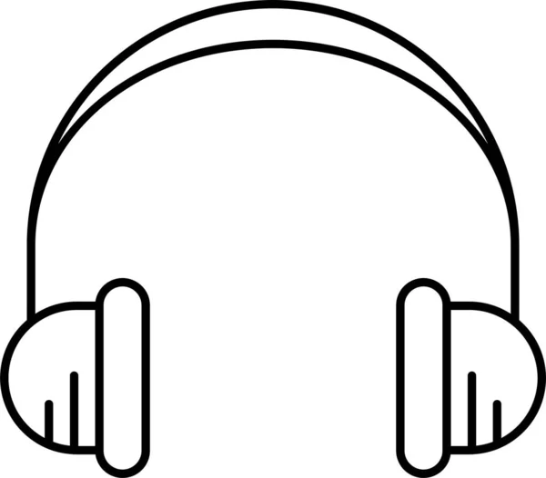 Audio Headphone Headset Icon Outline Style — Stock Vector