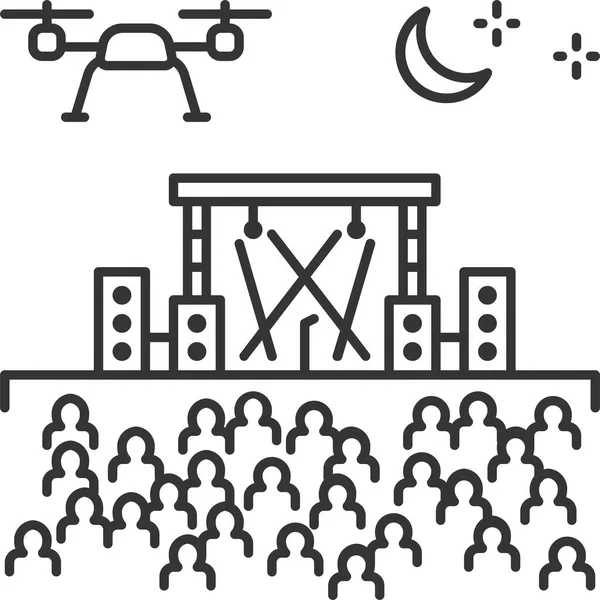 Concert Drone Event Icon — 图库矢量图片