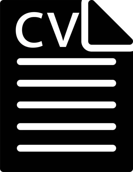 Cv文档文件图标为固态样式 — 图库矢量图片