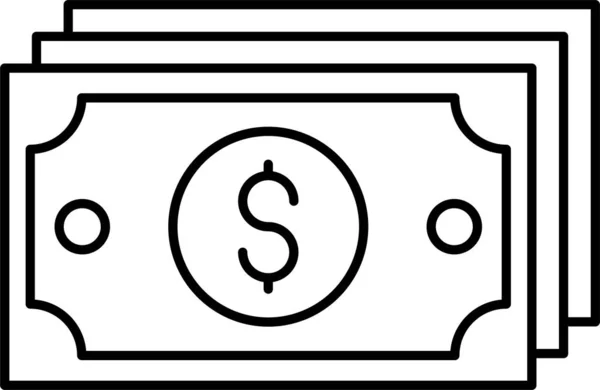 Dólar Ícone Dinheiro Dinheiro —  Vetores de Stock