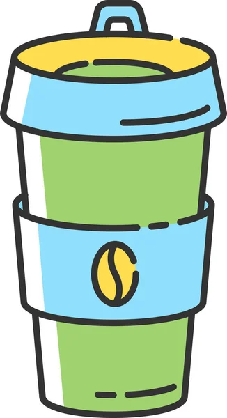Багаторазова Іконка Чашки Кави Чашки Кави — стоковий вектор