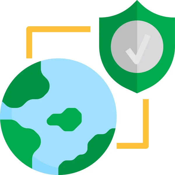 Icono Antivirus Seguridad Global — Vector de stock