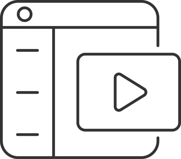 Ikona Aplikacji Platformy Wideo — Wektor stockowy