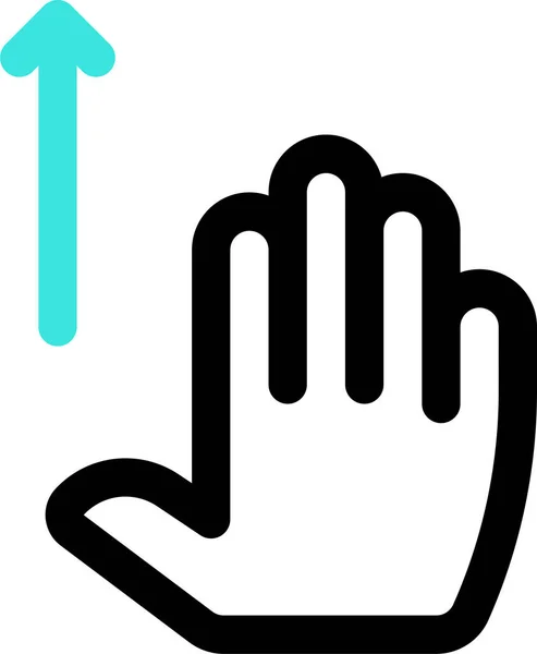 Handfingertasten Symbol Umrissstil — Stockvektor