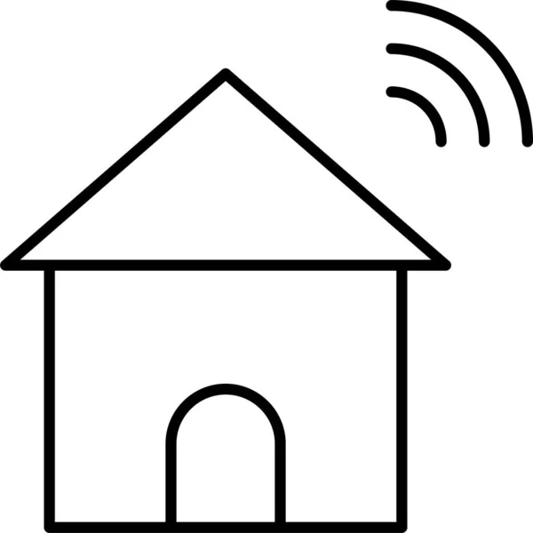 Huis Home Signaal Icoon — Stockvector