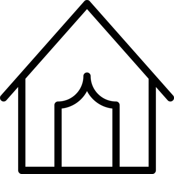 Building Home House Icon Outline Style — Stock Vector