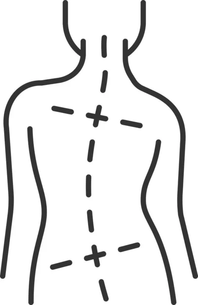 Postura Espalda Salud Icono Incorrecto — Archivo Imágenes Vectoriales