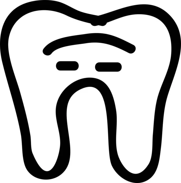 Caveat Dental Dentist Icon Handdrawn Style — Stock Vector