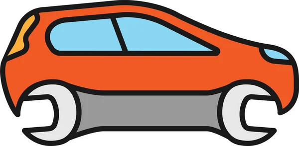 Auto Αυτοκίνητο Αυτοκίνητο Εικονίδιο Filled Περίγραμμα Στυλ — Διανυσματικό Αρχείο