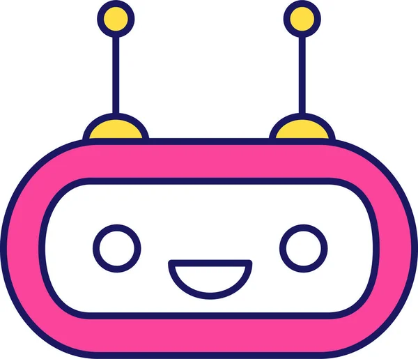 Bot Chat Bot Chatbot Ikona Stylu Wypełnionym Zarys — Wektor stockowy