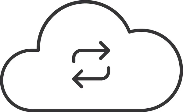 Εικονίδιο Επανάληψης Δεδομένων Cloud — Διανυσματικό Αρχείο