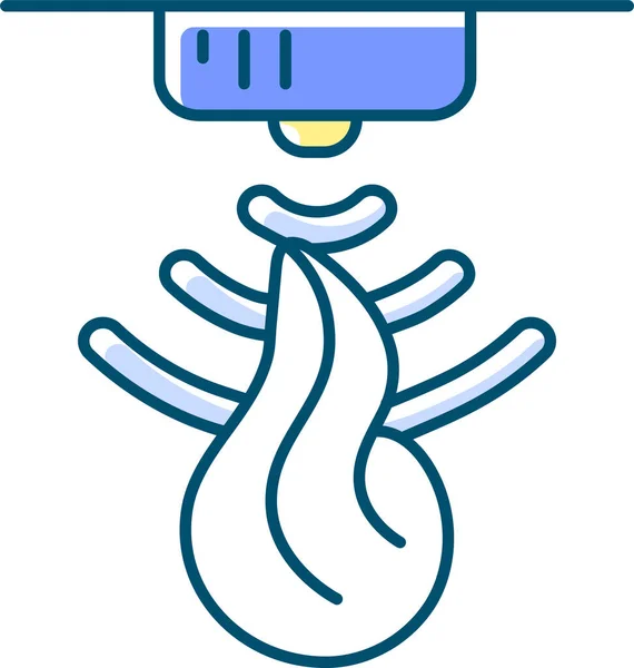 Smoke Detector Sensor House Icon Filled Outline Style — Stock Vector