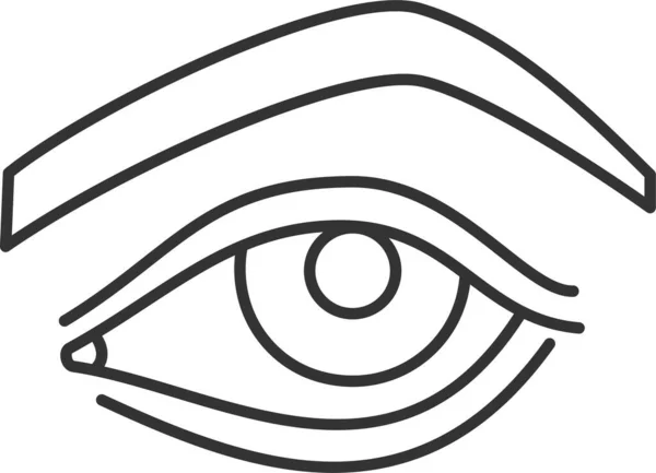 Çizgi Biçiminde Göz Kapağı Simgesi — Stok Vektör