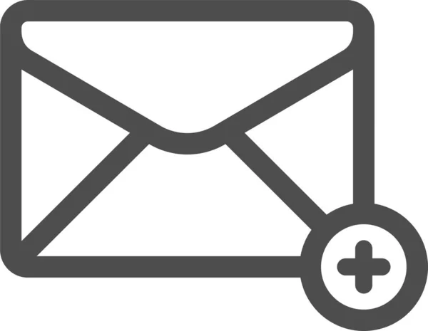 Mail Composer Une Nouvelle Icône Dans Style Contour — Image vectorielle