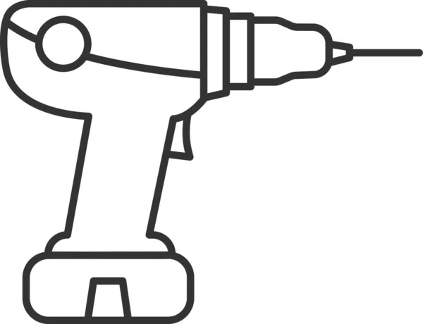 Drill Electric Machine Icon Outline Style — 图库矢量图片