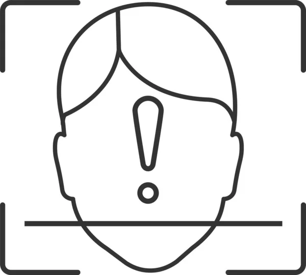 Access Face Facial Icon Outline Style — 图库矢量图片