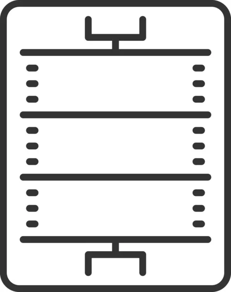 American Distance Endzone Icon Estilo Contorno — Vector de stock