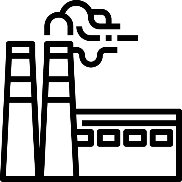 Ikona Elektrowni Przemysłowych — Wektor stockowy