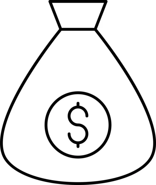 Bag Δολάριο Εικονίδιο Χρήματα — Διανυσματικό Αρχείο
