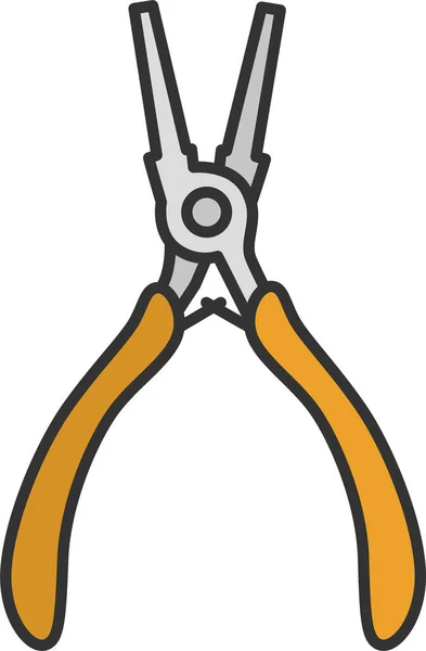 Construction Tool Pliers Repair Icon Filled Outline Style — 图库矢量图片