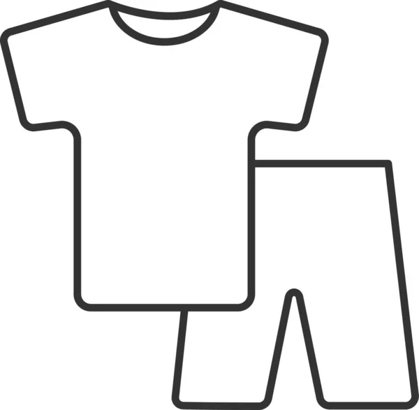 Ropa Ropa Dormir Icono Ropa Dormir Estilo Del Esquema — Vector de stock