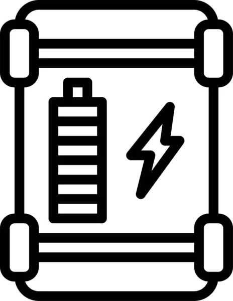 Batterij Accumulator Vervoer Pictogram — Stockvector