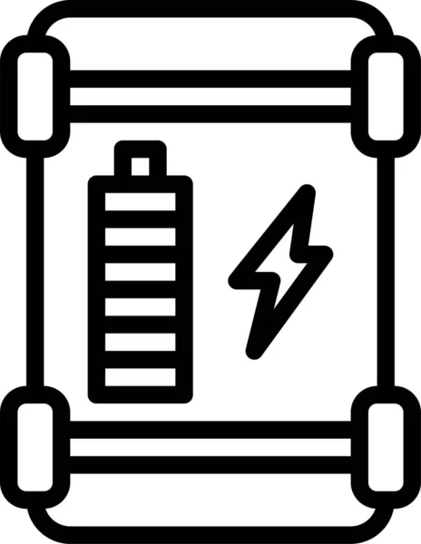 Batteria Accumulatore Icona Trasporto — Vettoriale Stock