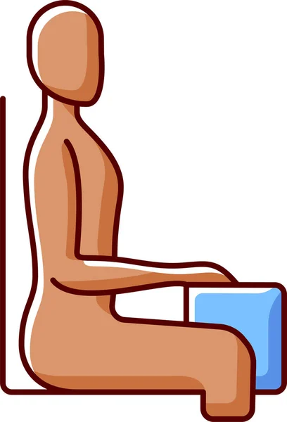 Posture Retour Santé Lieu Travail Icône — Image vectorielle