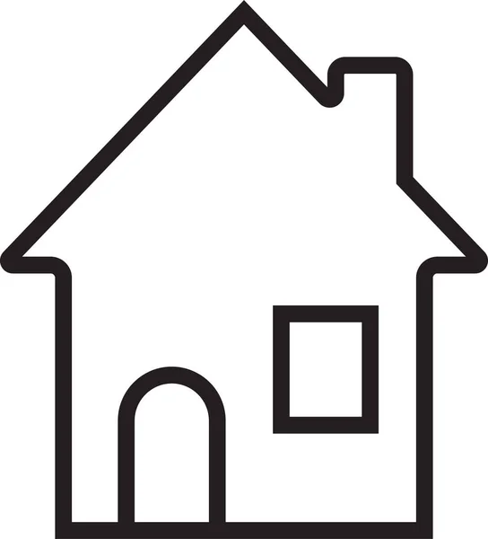 Abode Building Cottage Icon Outline Style — Stock Vector