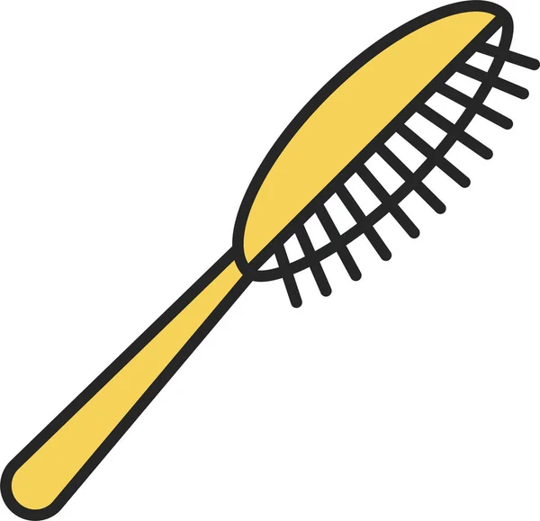 Accessory Brush Comb Icon Filled Outline Style — 图库矢量图片