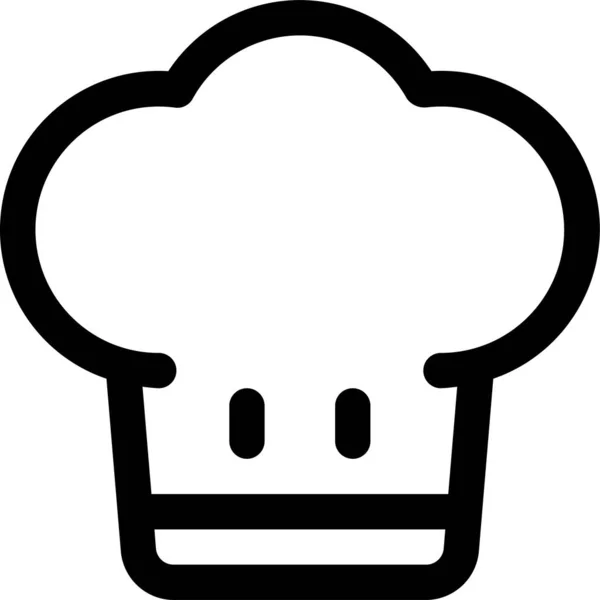 Chef Cuisinier Chapeau Icône — Image vectorielle