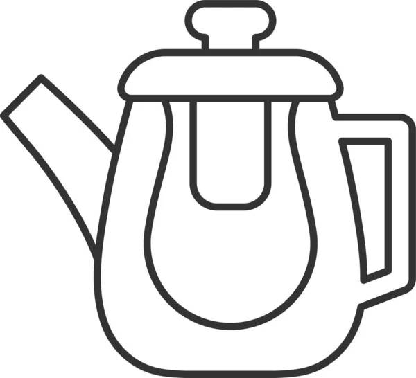 Значок Скляного Чайника Посуду — стоковий вектор