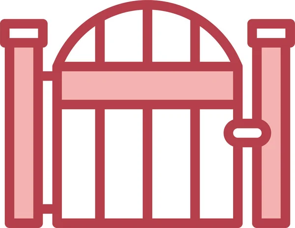 Fence Gate22 Entrance Icon — Stock Vector