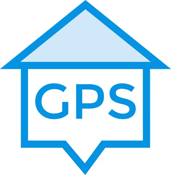 Direction Gps Standort Symbol Ausgefülltem Outline Stil — Stockvektor