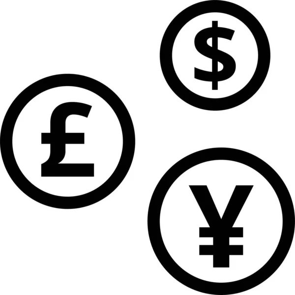 Currency Dollar Exchange Icon Outline Style — Stock Vector