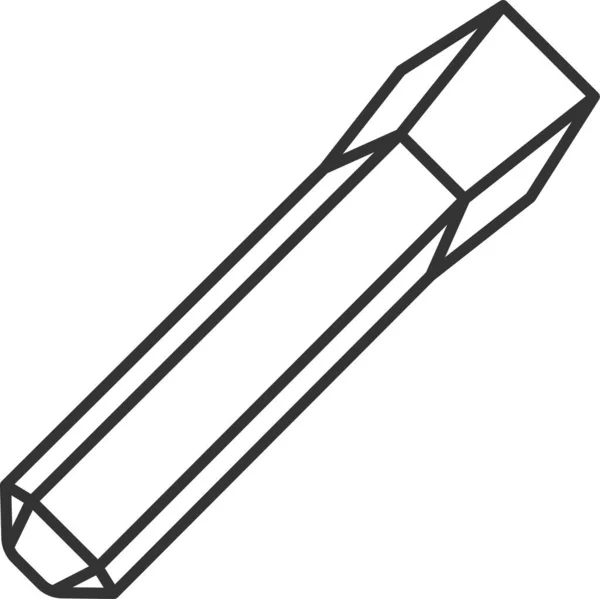 Mejselverktyg Utrustning Ikon Konturstil — Stock vektor