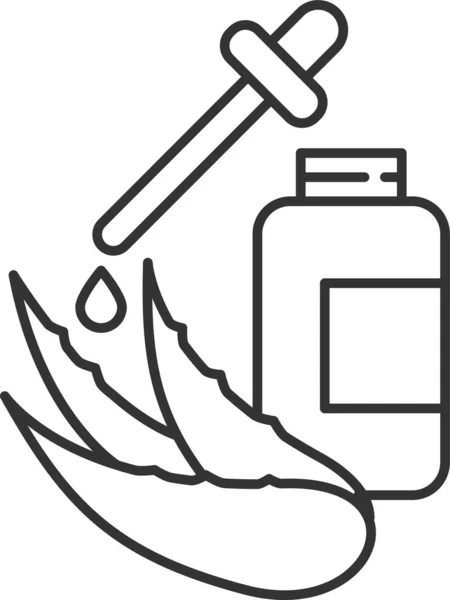 Ikona Dermatologii Kosmetycznej Aloesu — Wektor stockowy