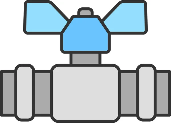 Ícone Encanamento Tubulação Torneira Babete Estilo Esboço Preenchido —  Vetores de Stock