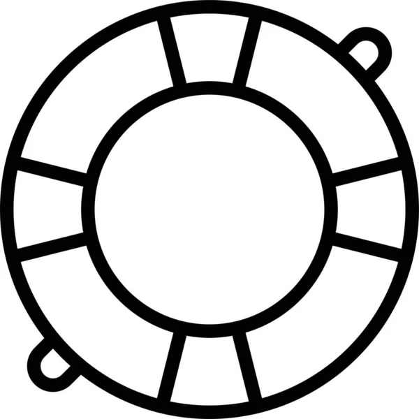Иконка Спасательный Круг Стиле Наброска — стоковый вектор
